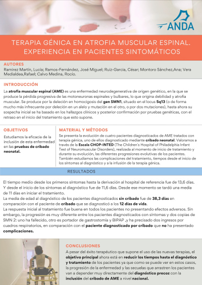 P.10. Terapia génica en atrofia muscular, experiencia en pacientes sintomáticos.