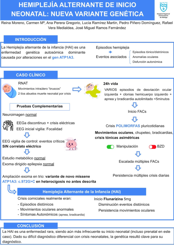 P.07. Hemiplejía Alternante de inicio neonatal: Nueva variante genética