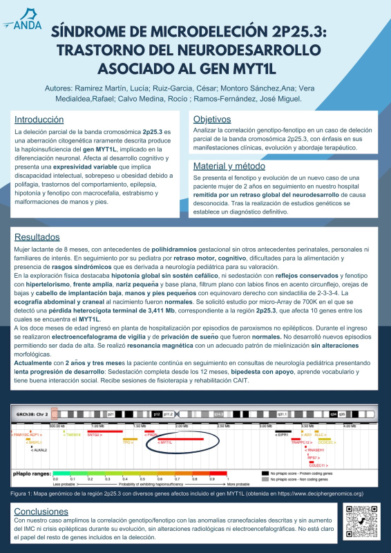 P.08. Síndrome de microdeleción 2p25.3: Trastorno del neurodesarrollo asociado al gen MYT1L