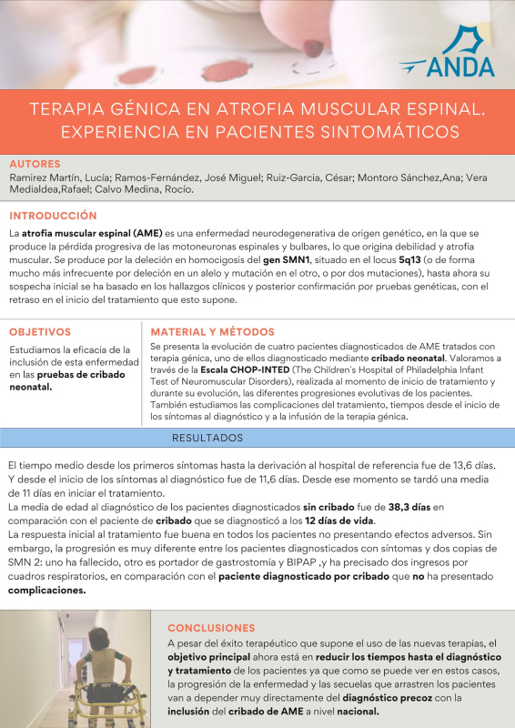 P.10. Terapia génica en atrofia muscular, experiencia en pacientes sintomáticos.